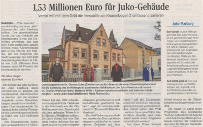 Zuwendungsbescheid über 1,53 Millionen Euro für die Sanierung der Immobilie Krummbogen 2