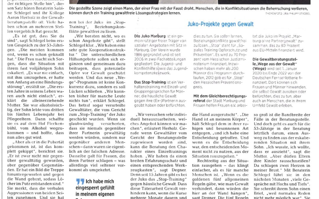 Zeitungsartikel Beratungsstelle „Wege“