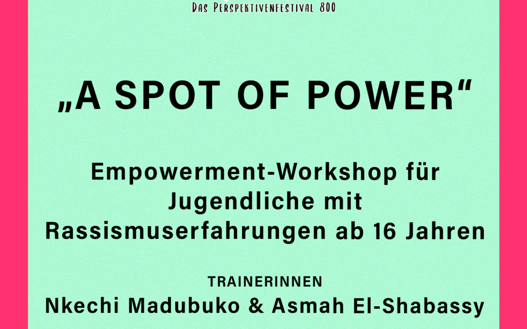 1. Workshop „A Spot of Power“