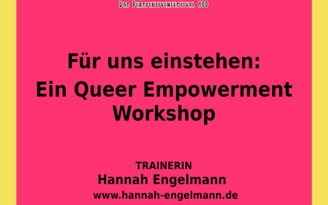 2. Workshop: Queer Empowerment Workshop